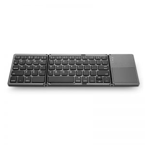 A18 Portable Twice Folding Bluetooth Keyboard BT Wireless Foldable Touchpad Keypad for IOS/Android/Windows Ipad Tablet