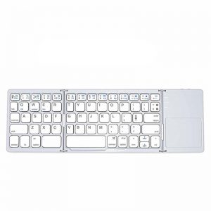 A18 Portable Twice Folding Bluetooth Keyboard BT Wireless Foldable Touchpad Keypad for IOS/Android/Windows Ipad Tablet