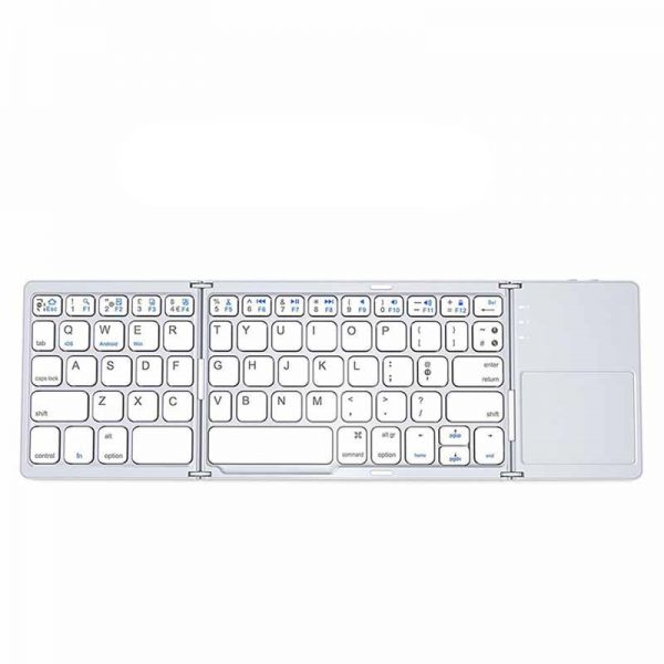 A18 Portable Twice Folding Bluetooth Keyboard BT Wireless Foldable Touchpad Keypad for IOS/Android/Windows Ipad Tablet