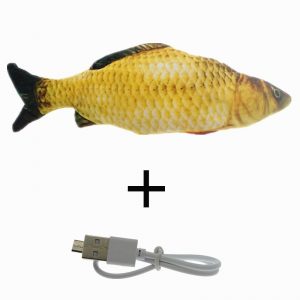 30CM Pet Cat Toy USB Charging Simulation Electronic Pet Cat Toy Dancing Moving Floppy Fish Cats Toy