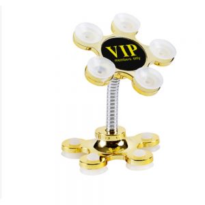 Magic Sucker Cell Phone Holder Pocketable 360° Rotatable Metal Flowers Suction Cup Stand