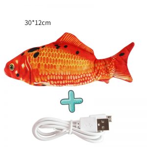 30CM Pet Cat Toy USB Charging Simulation Electronic Pet Cat Toy Dancing Moving Floppy Fish Cats Toy