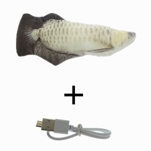 30CM Pet Cat Toy USB Charging Simulation Electronic Pet Cat Toy Dancing Moving Floppy Fish Cats Toy