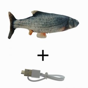 30CM Pet Cat Toy USB Charging Simulation Electronic Pet Cat Toy Dancing Moving Floppy Fish Cats Toy