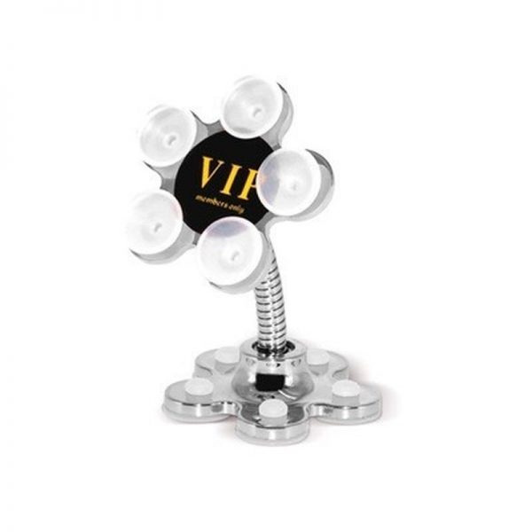 Magic Sucker Cell Phone Holder Pocketable 360° Rotatable Metal Flowers Suction Cup Stand