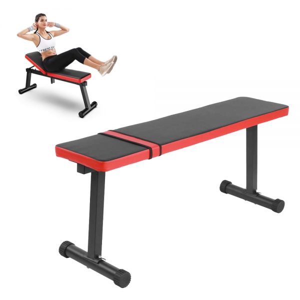 110cm Foldable Dumbbell Bench Multifunctional Sit Up Bench Leather Steel Frame Abdomen Training Crunch Fitness Equipment