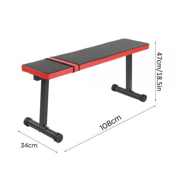 110cm Foldable Dumbbell Bench Multifunctional Sit Up Bench Leather Steel Frame Abdomen Training Crunch Fitness Equipment