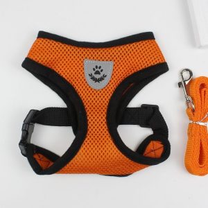 Adjustable Soft and Comfortable Small Dog Vest Harness Fashion Nylon Mesh Harness S/M/L