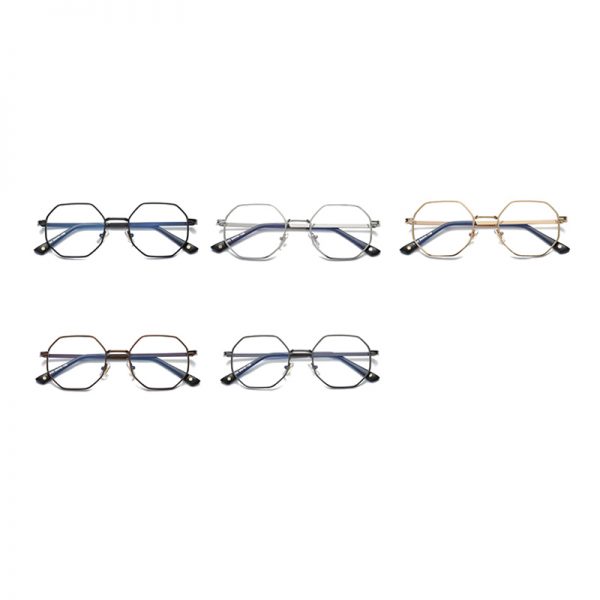 Anti-Blue Ray Polygon Eyeglasses Retro Thick Edge Optical