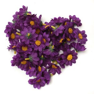 50pcs Silk Artificial Daisy Flowers Heads Home Wedding Decors