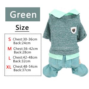 Pet Clothing Dog Cat Four Legs Style For Spring Autumn Small Puppy Green Pink