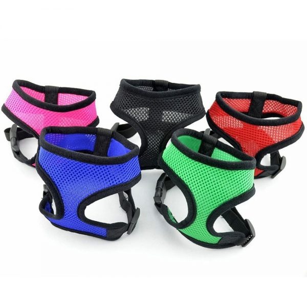 Pet Products Soft Mesh Padded Dog Harness Pet Puppy Vest Dog Cat Chihuahua Collar Belt Harness Adjustable Safety