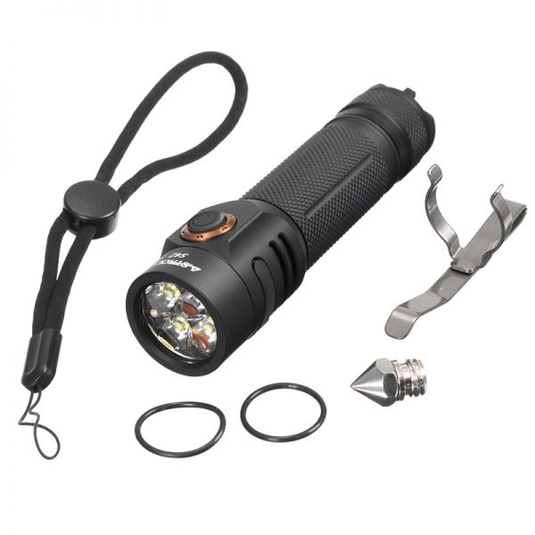 Astrolux S42 18650 Version 4xNichia 219C/XP-G3 2023LM USB EDC LED Flashlight + INR18650 30Q Battey