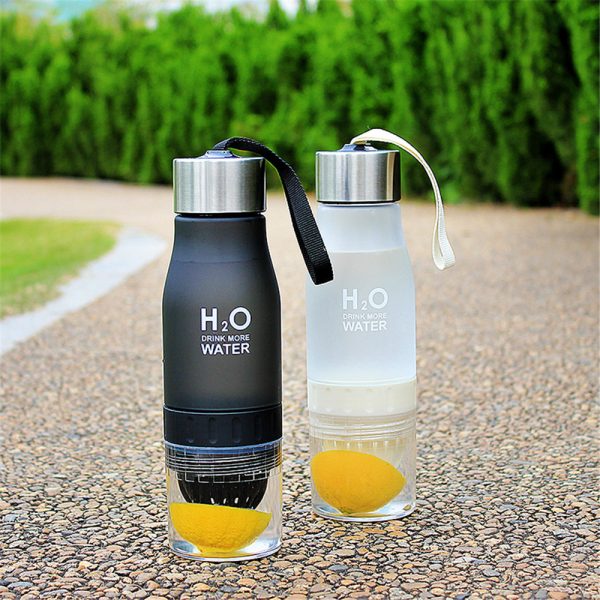 650ml Water Bottle plastic Fruit infusion Kids Drink Outdoor Sports bottle Juice lemon Portable Kettle